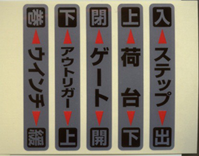 大阪市　操作表示シール